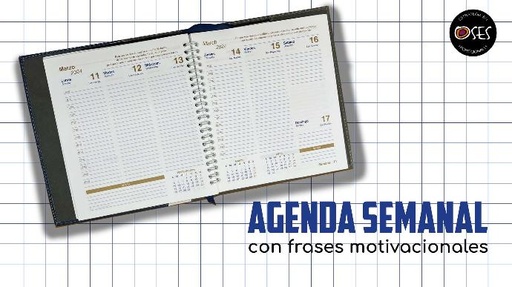 Agenda personalizada semanal o diaria en pasta dura